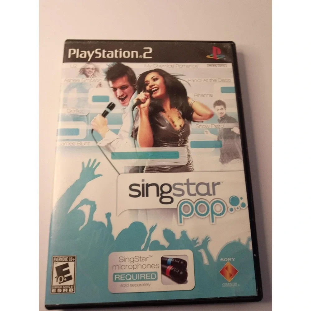 Singstar Pop (PlayStation 2 PS2, 2007) Complete w/ Manual CIB Sing Star Tested